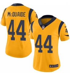 Women's Nike Los Angeles Rams #44 Jacob McQuaide Limited Gold Rush Vapor Untouchable NFL Jersey