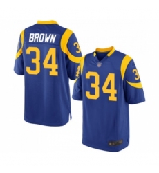 Men's Los Angeles Rams #34 Malcolm Brown Game Royal Blue Alternate Football Jersey