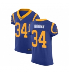 Men's Los Angeles Rams #34 Malcolm Brown Royal Blue Alternate Vapor Untouchable Elite Player Football Jersey