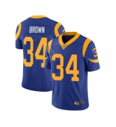 Men's Los Angeles Rams #34 Malcolm Brown Royal Blue Alternate Vapor Untouchable Limited Player Football Jersey