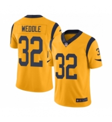 Men's Los Angeles Rams #32 Eric Weddle Limited Gold Rush Vapor Untouchable Football Jersey