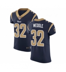 Men's Los Angeles Rams #32 Eric Weddle Navy Blue Team Color Vapor Untouchable Elite Player Football Jersey