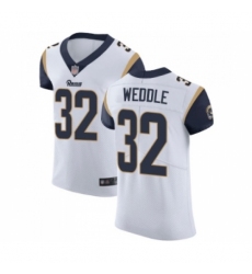 Men's Los Angeles Rams #32 Eric Weddle White Vapor Untouchable Elite Player Football Jersey