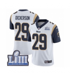 Youth Nike Los Angeles Rams #29 Eric Dickerson White Vapor Untouchable Limited Player Super Bowl LIII Bound NFL Jersey