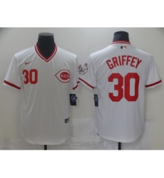 Men's Nike Cincinnati Reds #30 Ken Griffey White Authentic Jersey