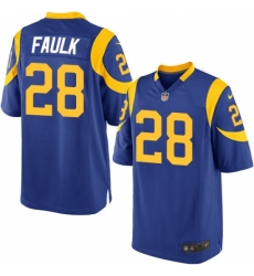 Men's Nike Los Angeles Rams #28 Marshall Faulk Game Royal Blue Alternate NFL Jersey