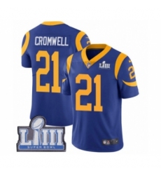 Youth Nike Los Angeles Rams #21 Nolan Cromwell Royal Blue Alternate Vapor Untouchable Limited Player Super Bowl LIII Bound NFL Jersey