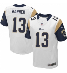 Men's Nike Los Angeles Rams #13 Kurt Warner White Vapor Untouchable Elite Player NFL Jersey