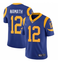 Youth Nike Los Angeles Rams #12 Joe Namath Royal Blue Alternate Vapor Untouchable Limited Player NFL Jersey