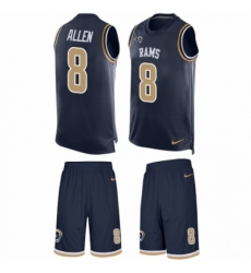 Men's Nike Los Angeles Rams #8 Brandon Allen Limited Navy Blue Tank Top Suit NFL Jersey