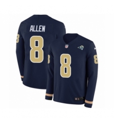 Men's Nike Los Angeles Rams #8 Brandon Allen Limited Navy Blue Therma Long Sleeve NFL Jersey