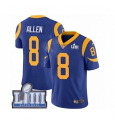 Men's Nike Los Angeles Rams #8 Brandon Allen Royal Blue Alternate Vapor Untouchable Limited Player Super Bowl LIII Bound NFL Jersey