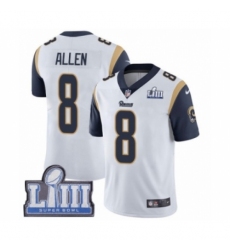 Men's Nike Los Angeles Rams #8 Brandon Allen White Vapor Untouchable Limited Player Super Bowl LIII Bound NFL Jersey