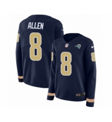 Women's Nike Los Angeles Rams #8 Brandon Allen Limited Navy Blue Therma Long Sleeve NFL Jersey