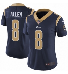 Women's Nike Los Angeles Rams #8 Brandon Allen Navy Blue Team Color Vapor Untouchable Elite Player NFL Jersey
