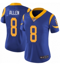 Women's Nike Los Angeles Rams #8 Brandon Allen Royal Blue Alternate Vapor Untouchable Limited Player NFL Jersey
