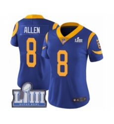 Women's Nike Los Angeles Rams #8 Brandon Allen Royal Blue Alternate Vapor Untouchable Limited Player Super Bowl LIII Bound NFL Jersey