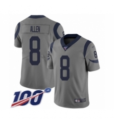 Youth Los Angeles Rams #8 Brandon Allen Limited Gray Inverted Legend 100th Season Football Jersey