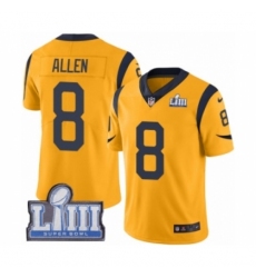 Youth Nike Los Angeles Rams #8 Brandon Allen Limited Gold Rush Vapor Untouchable Super Bowl LIII Bound NFL Jersey