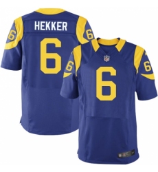 Men's Nike Los Angeles Rams #6 Johnny Hekker Royal Blue Alternate Vapor Untouchable Elite Player NFL Jersey
