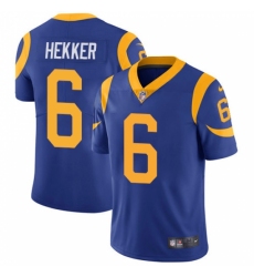 Men's Nike Los Angeles Rams #6 Johnny Hekker Royal Blue Alternate Vapor Untouchable Limited Player NFL Jersey