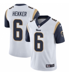 Men's Nike Los Angeles Rams #6 Johnny Hekker White Vapor Untouchable Limited Player NFL Jersey