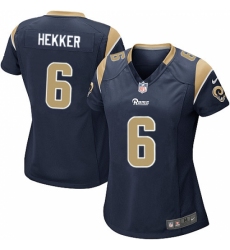 Women's Nike Los Angeles Rams #6 Johnny Hekker Game Navy Blue Team Color NFL Jersey