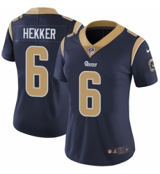 Women's Nike Los Angeles Rams #6 Johnny Hekker Navy Blue Team Color Vapor Untouchable Limited Player NFL Jersey