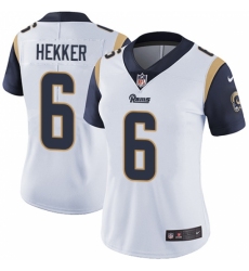 Women's Nike Los Angeles Rams #6 Johnny Hekker White Vapor Untouchable Limited Player NFL Jersey