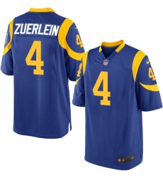 Men's Nike Los Angeles Rams #4 Greg Zuerlein Game Royal Blue Alternate NFL Jersey