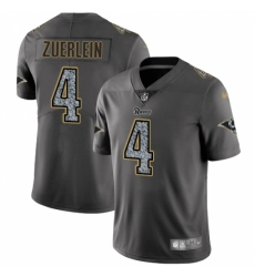 Men's Nike Los Angeles Rams #4 Greg Zuerlein Gray Static Vapor Untouchable Limited NFL Jersey