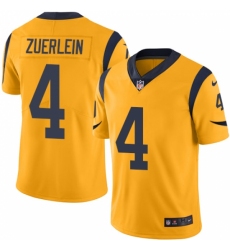 Men's Nike Los Angeles Rams #4 Greg Zuerlein Limited Gold Rush Vapor Untouchable NFL Jersey