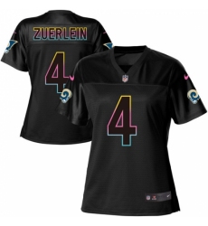 Women's Nike Los Angeles Rams #4 Greg Zuerlein Game Black Fashion NFL Jersey