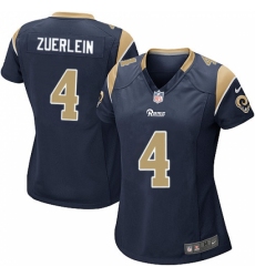 Women's Nike Los Angeles Rams #4 Greg Zuerlein Game Navy Blue Team Color NFL Jersey