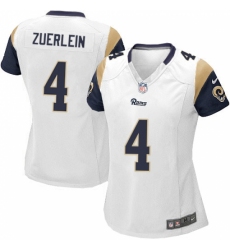 Women's Nike Los Angeles Rams #4 Greg Zuerlein Game White NFL Jersey