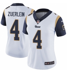 Women's Nike Los Angeles Rams #4 Greg Zuerlein White Vapor Untouchable Limited Player NFL Jersey