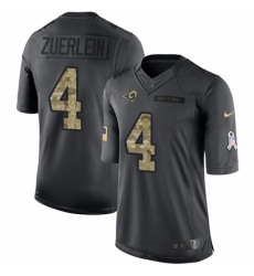 Youth Nike Los Angeles Rams #4 Greg Zuerlein Limited Black 2016 Salute to Service NFL Jersey