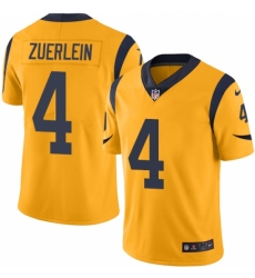 Youth Nike Los Angeles Rams #4 Greg Zuerlein Limited Gold Rush Vapor Untouchable NFL Jersey