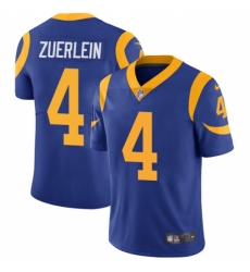 Youth Nike Los Angeles Rams #4 Greg Zuerlein Royal Blue Alternate Vapor Untouchable Limited Player NFL Jersey