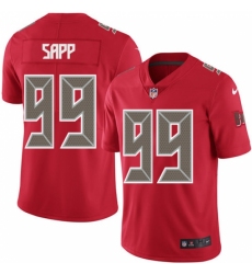 Men's Nike Tampa Bay Buccaneers #99 Warren Sapp Limited Red Rush Vapor Untouchable NFL Jersey