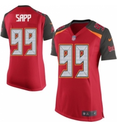 Women's Nike Tampa Bay Buccaneers #99 Warren Sapp Game Red Team Color NFL Jersey