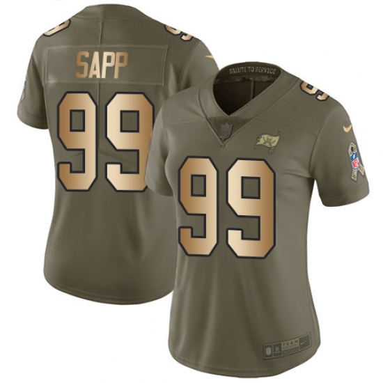 Women's Nike Tampa Bay Buccaneers #99 Warren Sapp Limited Olive/Gold 2017 Salute to Service NFL Jersey Women's Nike Tampa Bay Buccaneers #99 Warren Sapp Limited Olive/Gold 2017 Salute to Service NFL Jersey