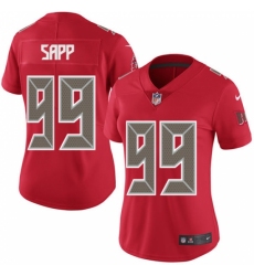 Women's Nike Tampa Bay Buccaneers #99 Warren Sapp Limited Red Rush Vapor Untouchable NFL Jersey