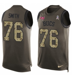 Men's Nike Tampa Bay Buccaneers #76 Donovan Smith Limited Green Salute to Service Tank Top NFL Jersey