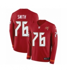 Men's Nike Tampa Bay Buccaneers #76 Donovan Smith Limited Red Therma Long Sleeve NFL Jersey
