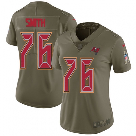 Women's Nike Tampa Bay Buccaneers #76 Donovan Smith Limited Olive 2017 Salute to Service NFL Jersey Women's Nike Tampa Bay Buccaneers #76 Donovan Smith Limited Olive 2017 Salute to Service NFL Jersey