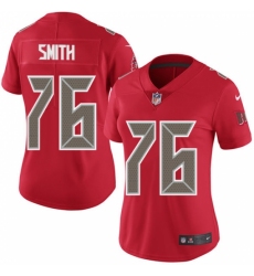 Women's Nike Tampa Bay Buccaneers #76 Donovan Smith Limited Red Rush Vapor Untouchable NFL Jersey