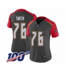 Women's Tampa Bay Buccaneers #76 Donovan Smith Limited Gray Inverted Legend 100th Season Football Jersey