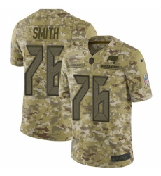 Youth Nike Tampa Bay Buccaneers #76 Donovan Smith Limited Camo 2018 Salute to Service NFL Jersey