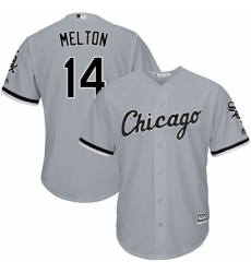 Youth Majestic Chicago White Sox #14 Bill Melton Replica Grey Road Cool Base MLB Jersey